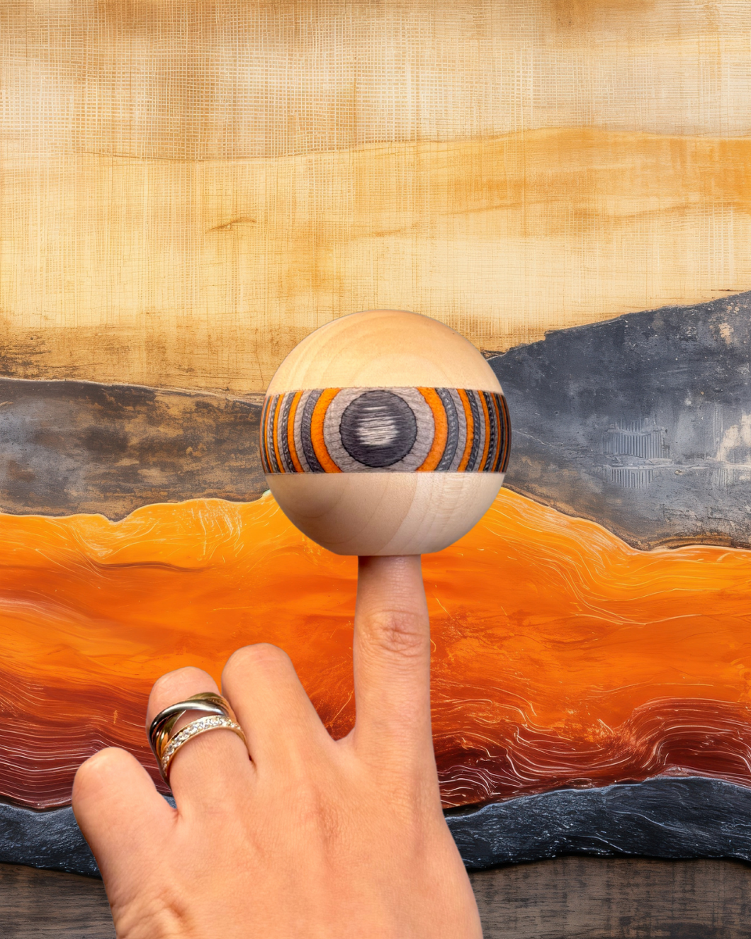 REVO TAMA: Supernova Orange/Navy/Grey Spec - European Maple